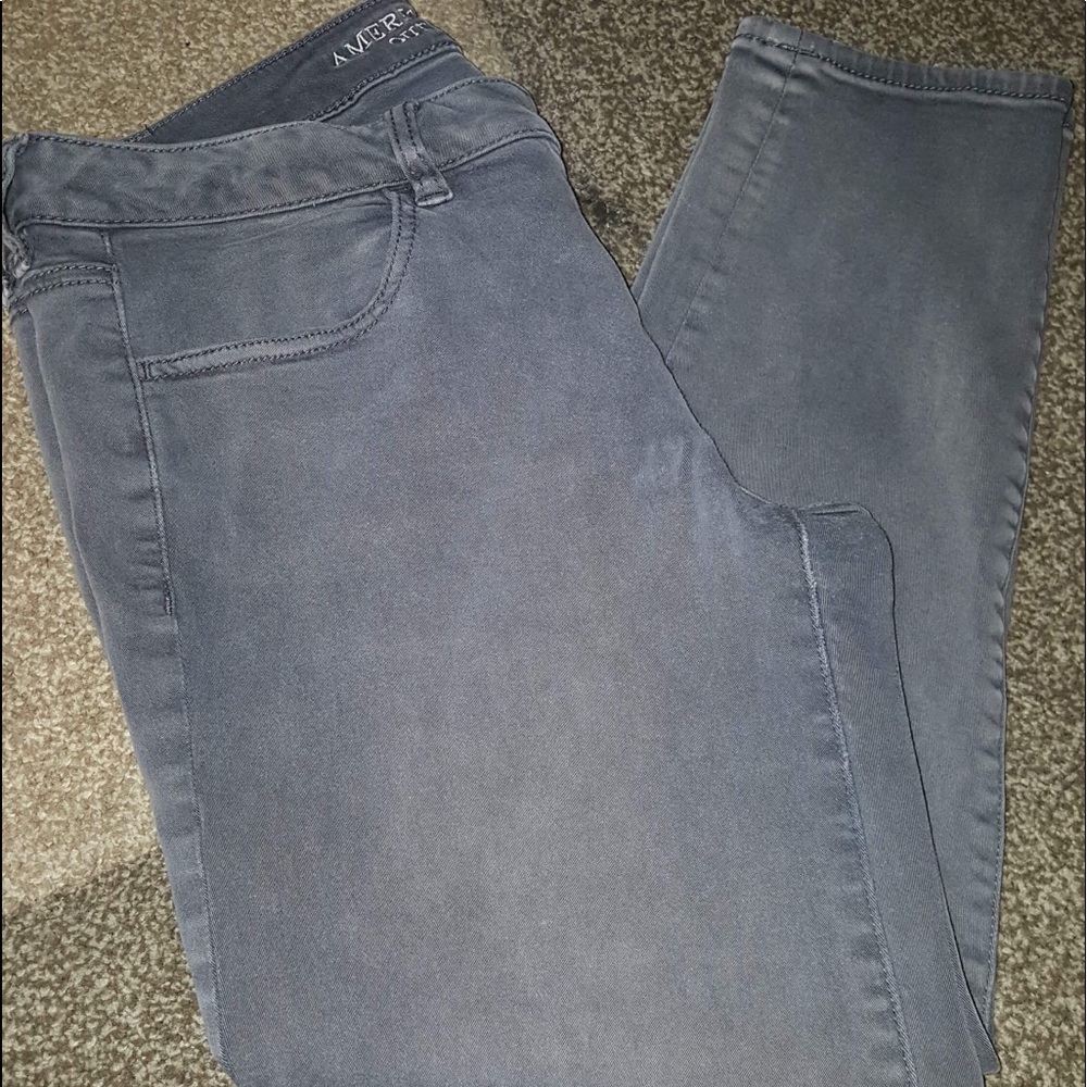 Grey Ultra Soft Super Stretch AE Jeans size 14